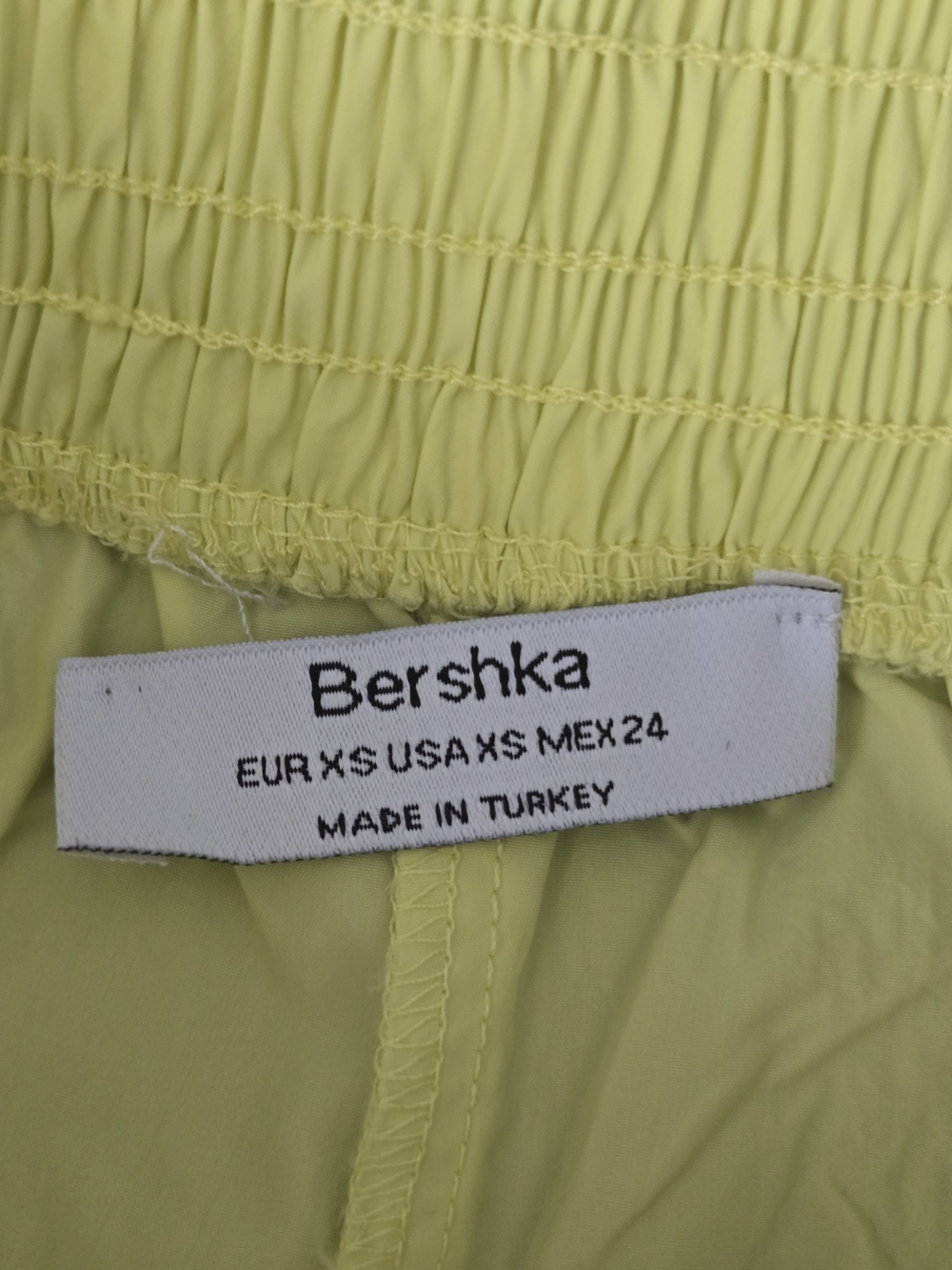 Bershka Neon Yellow Stretch Elastic String High Rise Board Shorts XS - Picture 7 of 10